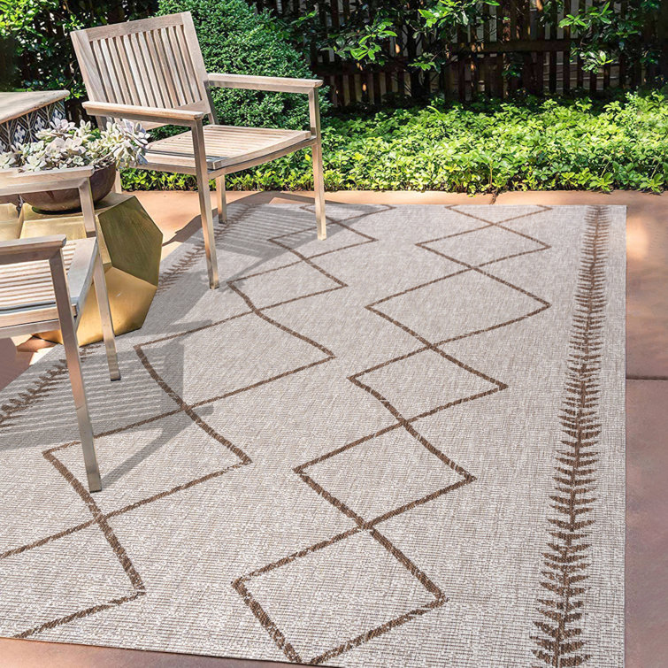 Mui Tribal Diamond Trellis Beige/Brown Indoor/Outdoor Rug