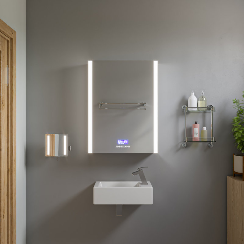 Alfi Brand 10'' White Porcelain Rectangular Bathroom Sink with Overflow