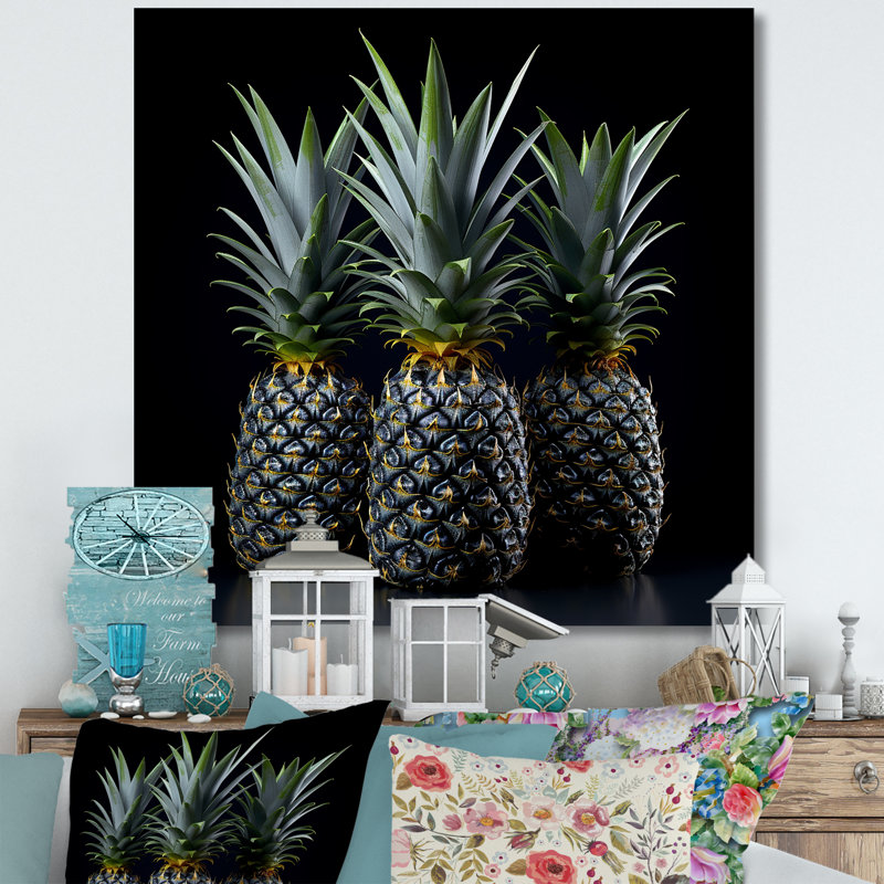 «Spiky Pinapple Shadows» sur toile, H 30 po x l 30 po x P 1 po, Toile tendue