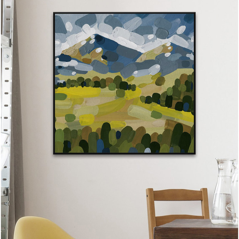 «Open Green Field» par Marmont Hill - reproduction encadrée sur toile, H 32 po x l 32 po