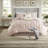 Luxurious Blush 7-piece Bedding Sets, Polyester Comforter For Elegant Bedrooms