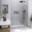 60 po X P 75 po H Porte de douche coulissante semi-sans cadre réversible au fini chromé