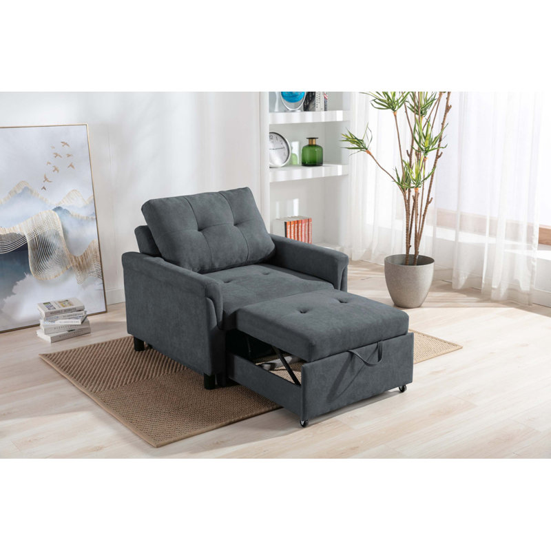 Méridienne convertible tissée