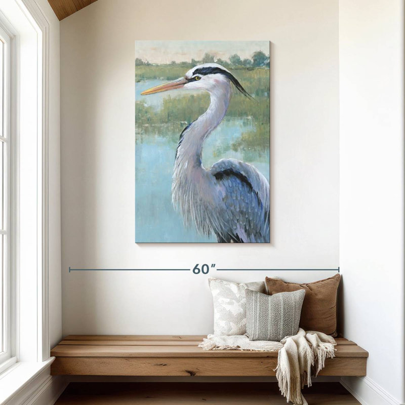 Brampt Blue Heron Portrait I, 45" H x 30" W