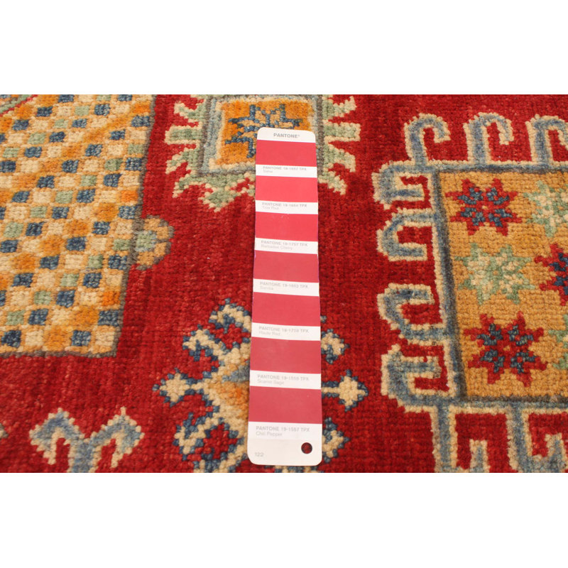 Tapis rouge foncé Malayka Gazni 5 pi 11 po x 9 pi 1 po