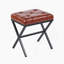 Stool/Chair,1Pcs,BROWN Leather,Metal Leg,40.5X33.5X44.5Cm-494668037