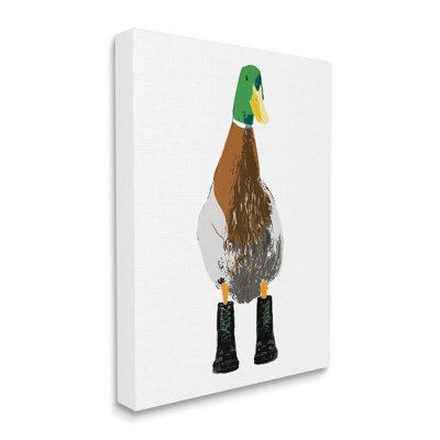 " Mallard Duck Wearing Boots Portrait " by Kamdon Kreations