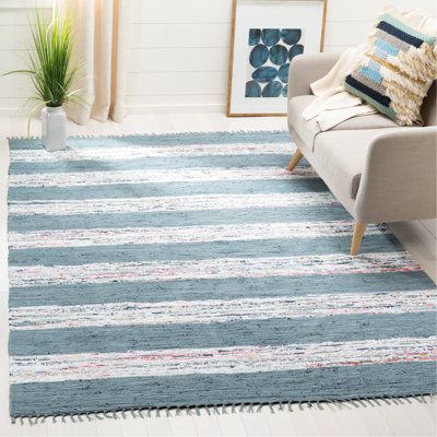 Yokum Hand Woven Cotton Striped Rug
