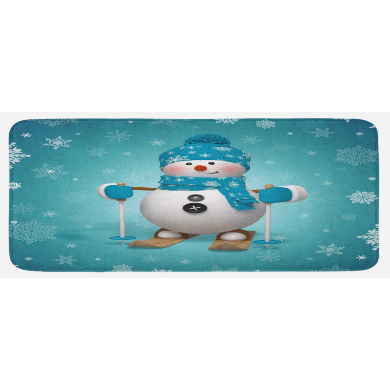 Tapis de cuisine bonhomme de neige
