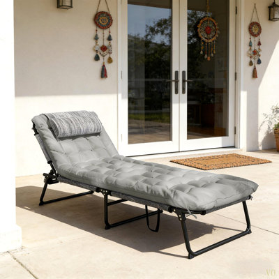 Chaise longue d'extérieur, chaise longue pliante
