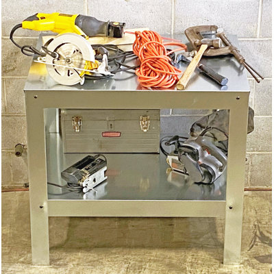 Poly-Tex Heavy Duty 2 Shelf Multi-Use 36" W x 24" D x 23" H  Steel Workbench