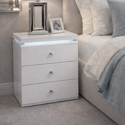 54cm W Manufactured Wood Bedside Table