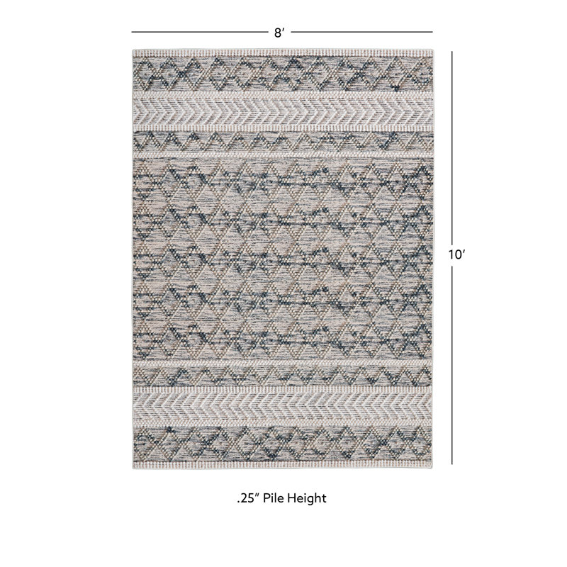 Geometric Indoor Rug, Rectangle 8' x 10'