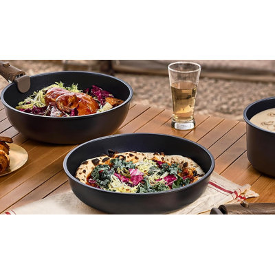 CAROTE 21-Piece Nonstick Cookware Set with Detachable Handle, Stackable Pots and Pans Set, Space-Saving Kitchen Set, Induction Compatible, Black