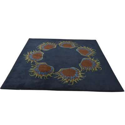 Tapis carré bleu marine 7 pi Pineland