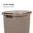  60L Slim Laundry Hamper, Clothes Basket, Lid, Wicker Style, Plastic-73408765