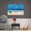 «Snowy Starry Beach House Dreamy Peaceful Serene Coastal», reproduction d'art-133188999