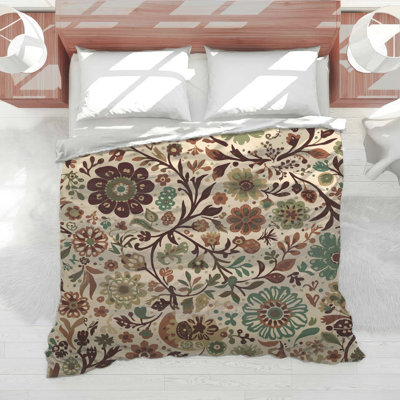 Édredon à motif floral rétro