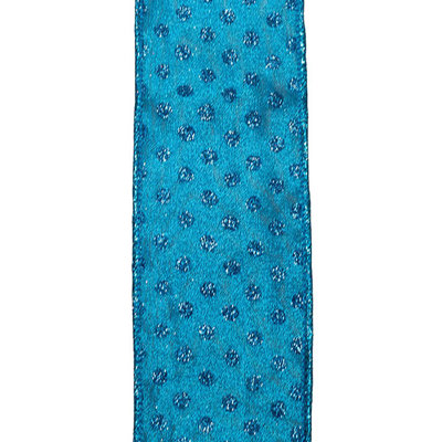 Mesh Deluxe Glitter Dots Wired Edge Ribbon