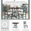 Ensemble 5 pièces de table de salle à manger ronde et chaises-934924267