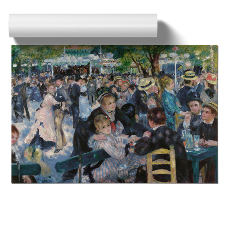Dance at Le Moulin de La Galette by Pierre Auguste Renoir - Frameless Print, 42cm H x 59cm W x 0.1cm D