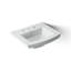 Lavabo de salle de bain rectangulaire en porcelaine vitreuse avec trop-plein Archer-10940466-19195601