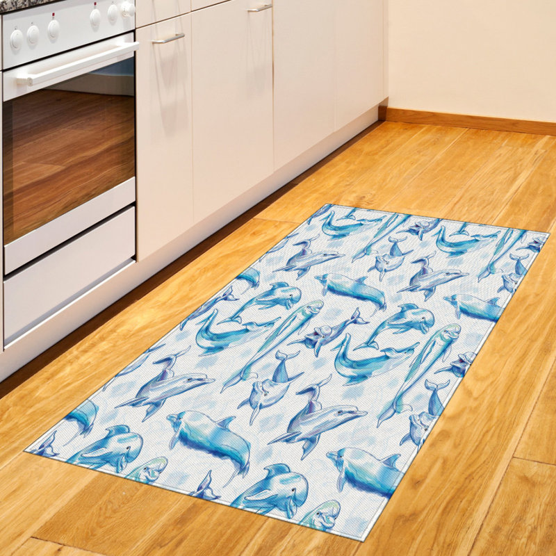 Ocean Life High Density Long Fiber Poly Threads Decorative Area Rug Carpet, Rectangle 2'7" x 5'