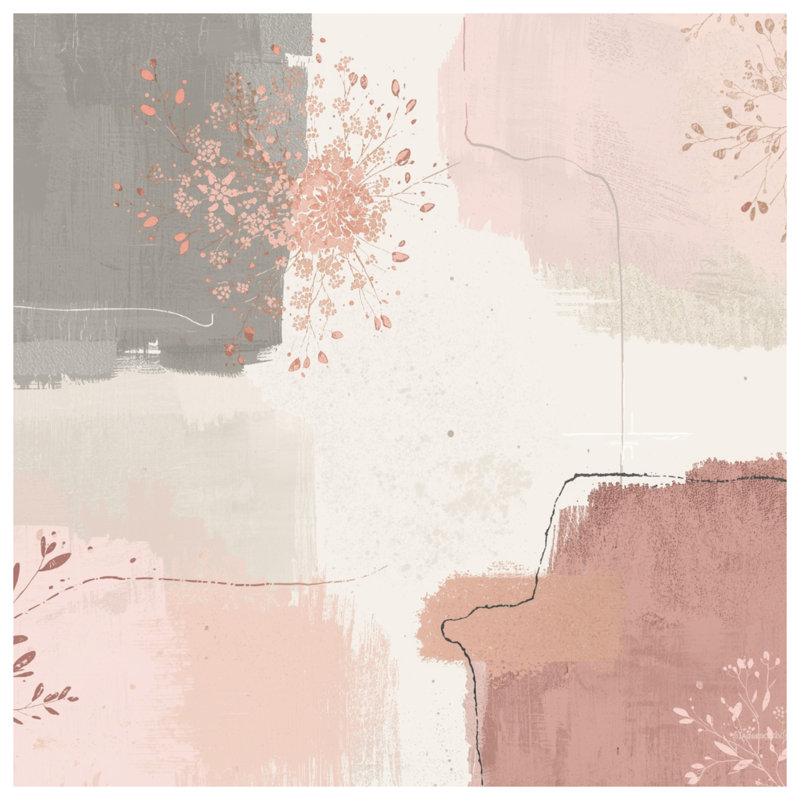 Couvertures florales d'art abstrait, L 60 po x H 80 po
