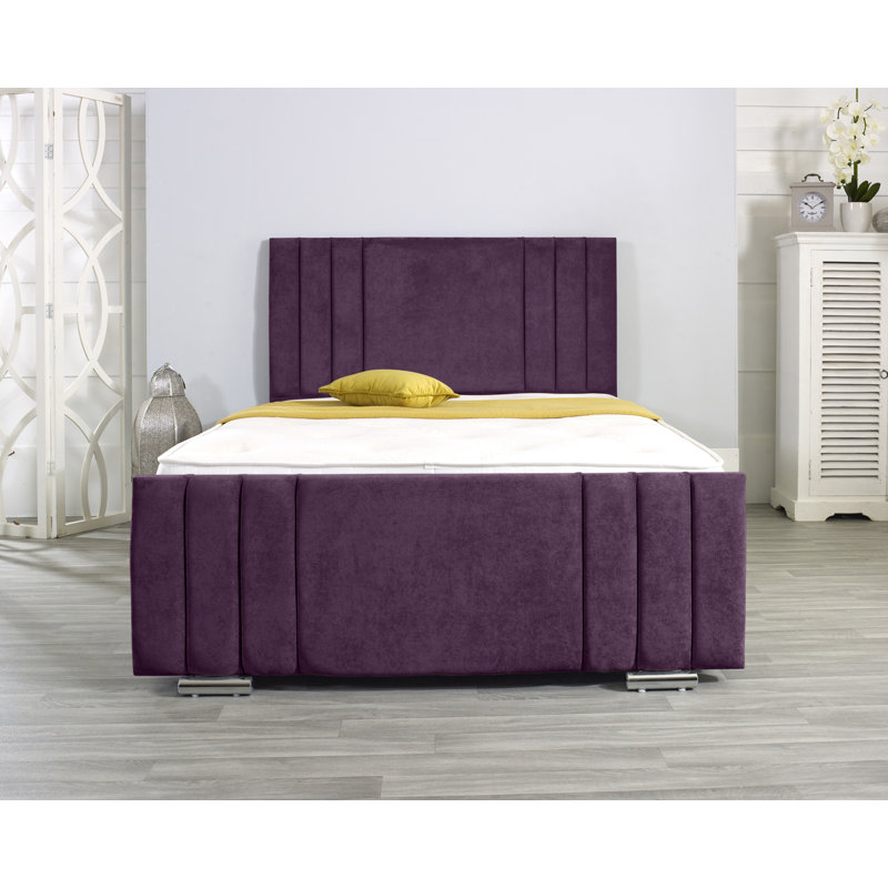 Shirehampton Upholstered Bed Frame, Single (3'), Silver