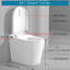 Toilette compacte intelligente de 23 po avec siège de bidet YingZe intégrée pour petite salle de bain, chasse automatique, veilleuse à DEL, bidet chauffé avec séchage à l'air chaud (blanc avec panneau blanc)-122811527