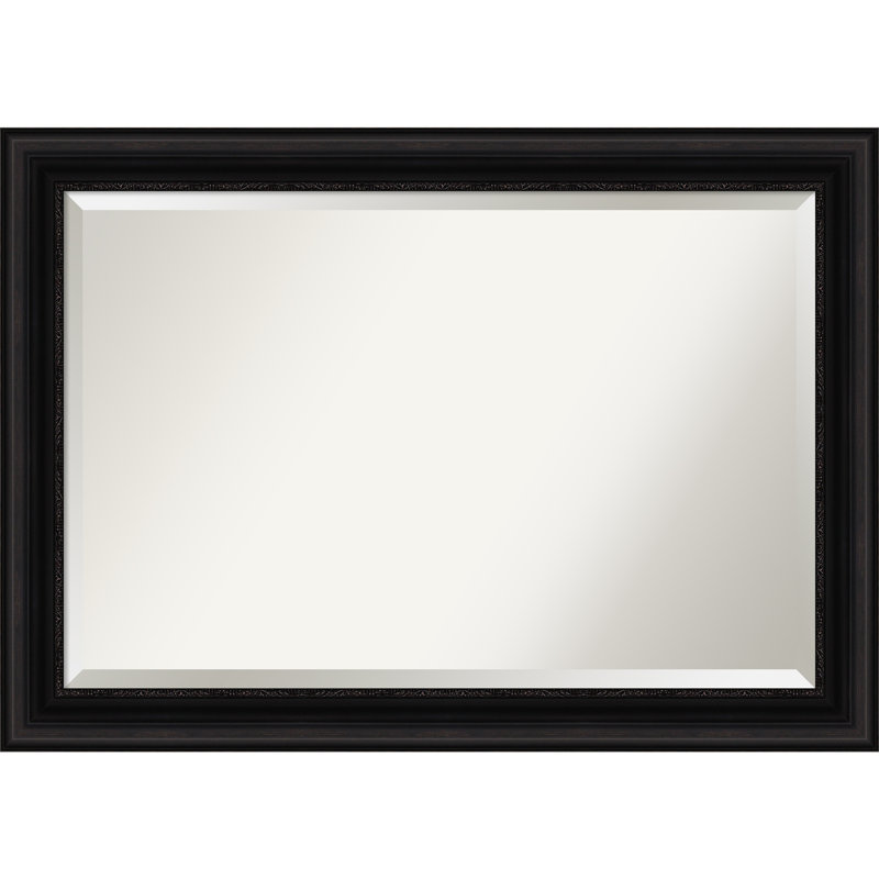 Miroir Ghazi, 30 po x 42 po, Noir antique