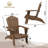 Adirondack Chair, Outdoor Oversized 350Lbs Patio Chair with Cup Holder, All-Season Weatherproof and Fade-Resistant Outdoors Seating,Brown-1080730731-1096310035
