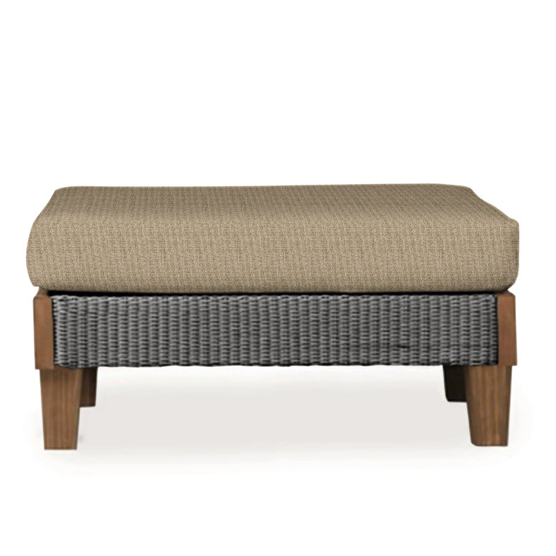 Catalina Outdoor Ottoman, Demo Oatmeal, Antique White
