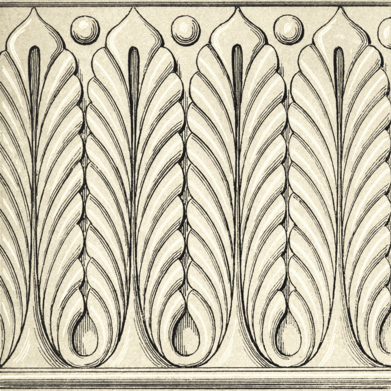 Ornamental Tile Motif IX - Wrapped Canvas Art Prints, 30cm H x 30cm W x 3.8cm D
