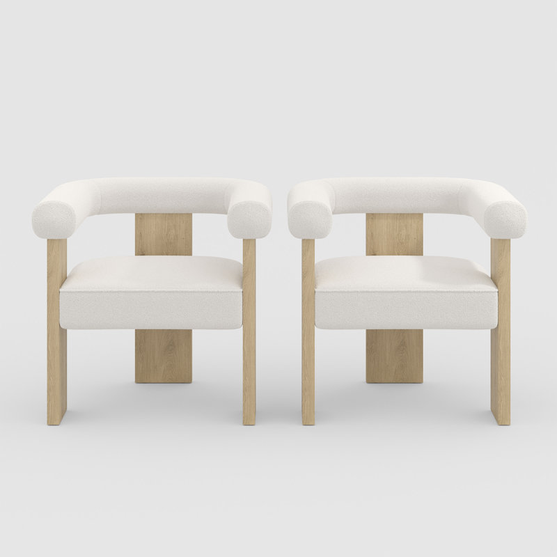 Fauteuil rembourré l 27 po Blediom, Bois de chêne