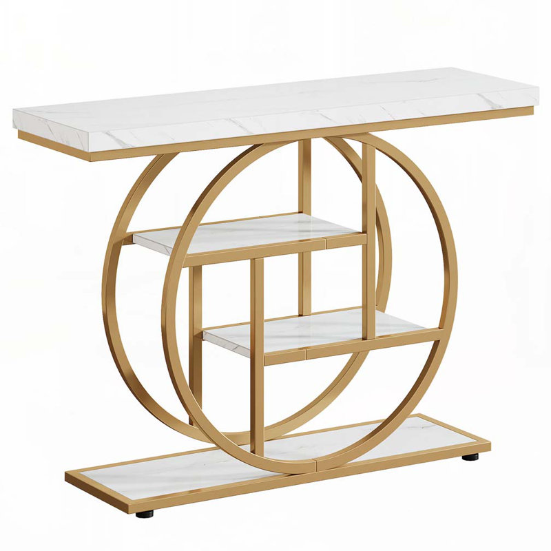 41.3" 4-Tier Industrial Console Table
