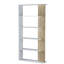 Bookcase Columbia, Double-Sided Bookcase With 5 Shelves, Divider Shelf, 90X25H180 Cm-1986788410