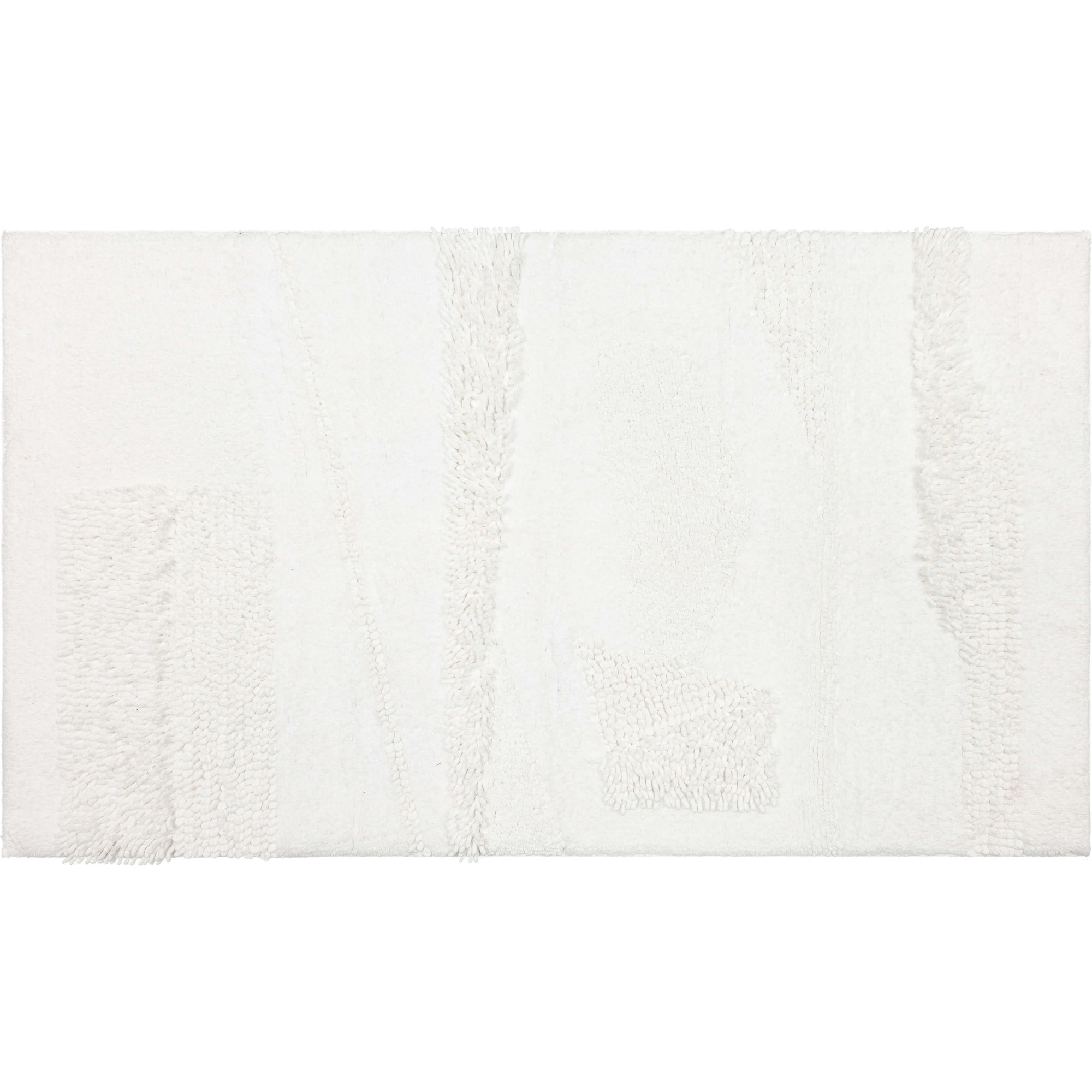 Laverne Solid Cotton Bath Rug, 27" W x 45" L, Arctic White