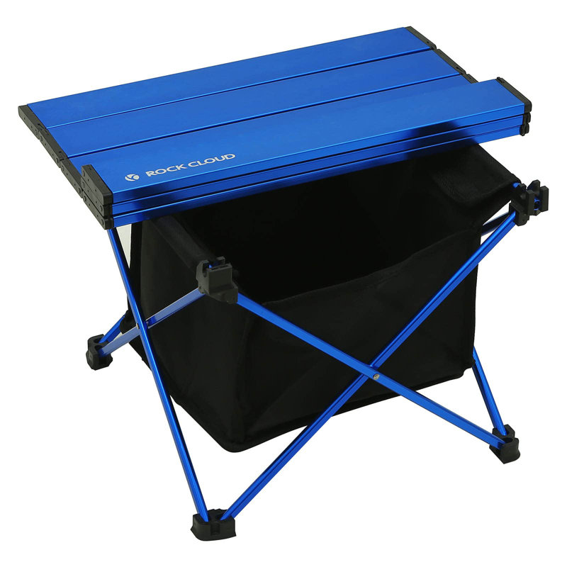 Table de camping pliante en aluminium, Bleu