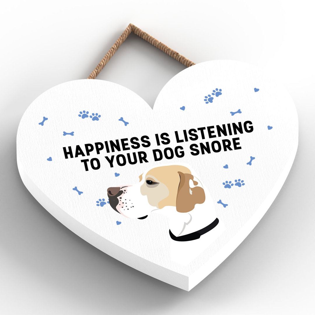 English Pointer Happiness Dog Snoring Wall Décor