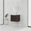 Armoire de salle de bain 24 po avec bol en résine, porte, installation flottante, convient aux petites salles de bain