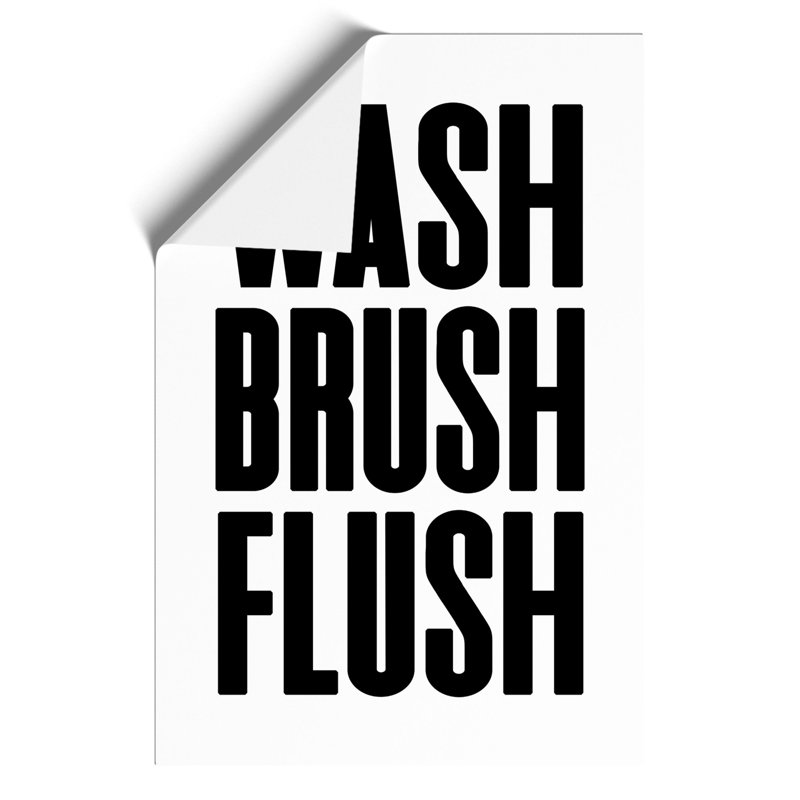 Wash Brush Flush - Frameless Print, 59cm H x 42cm W x 0.1cm D