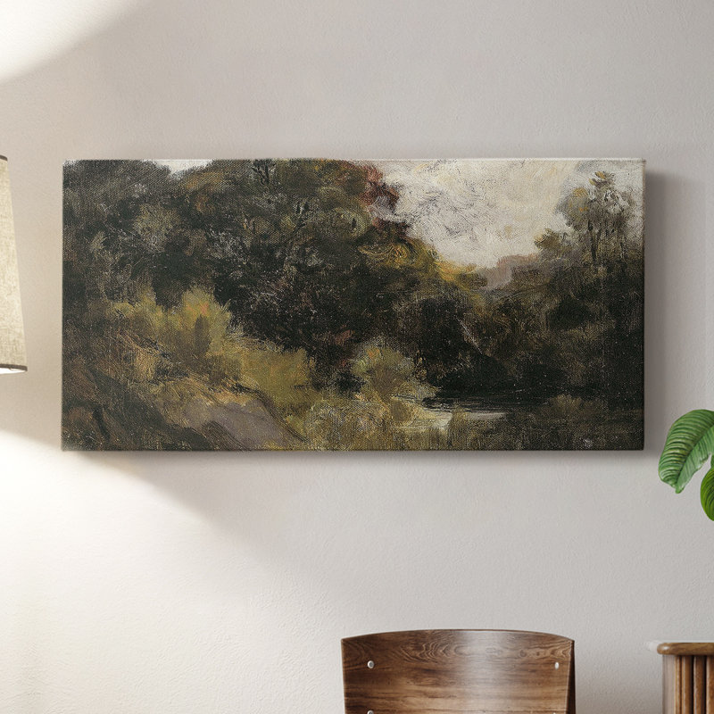 Paysage, série MCCLXXVII, toile tendue avec châssis, prête à être accrochée, H 16 po x l 32 po