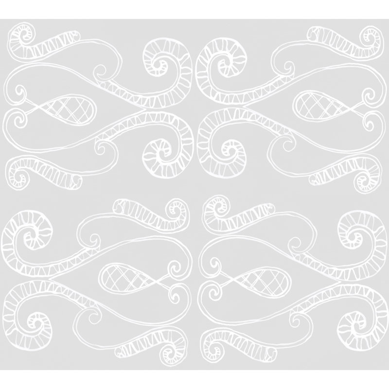 Susan Hable Damask Wallpaper by Susan Hable, Light Gray