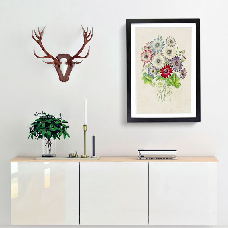 Bunch of Wild Flowers - Framed Print, Black Framed, 48cm H x 36cm W x 2cm D