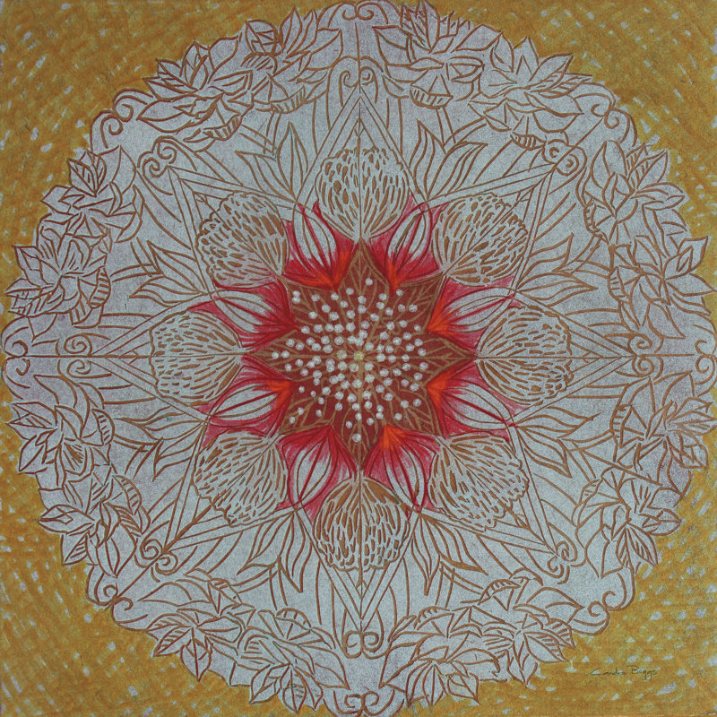 Étoiles Mandala III par Candra Boggs - impression, Non, H 12 po x l 12 po x P 1,25 po, Toile tendue