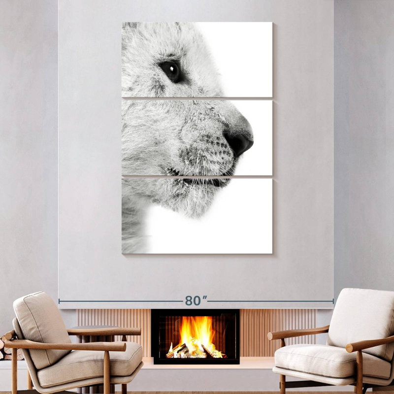 Profil de lionceau Brampt, H 74 po x l 48 po