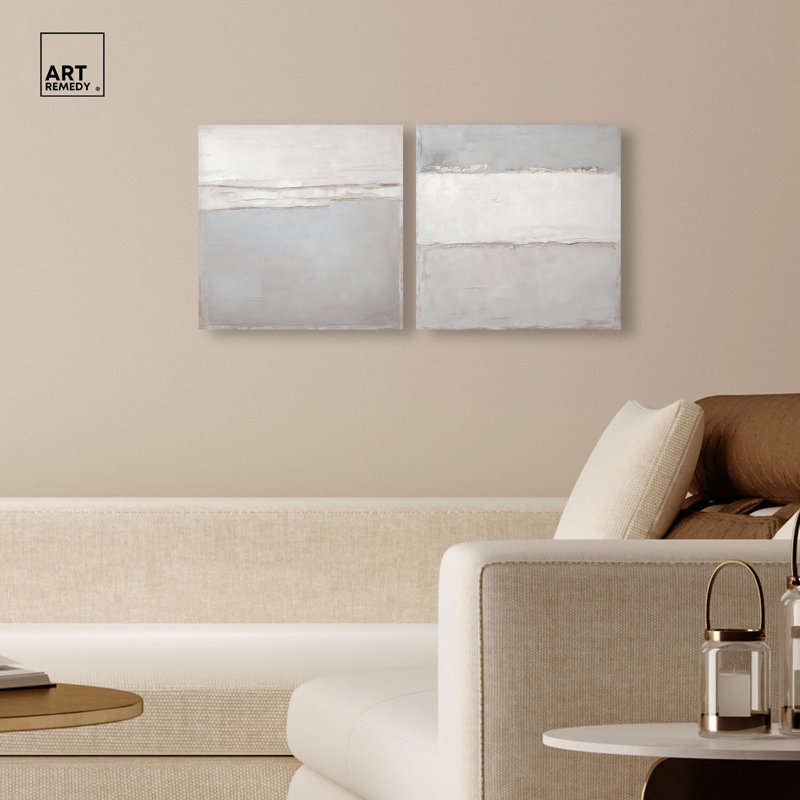 "Luxe", ensemble de 2 reproductions d'art sur toile par , H 16 po x l 16 po, Toile tendue, Ne s’applique pas