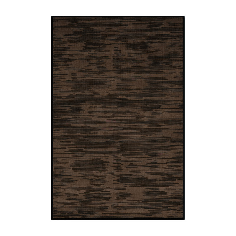Tapis abstrait lavable à la machine, Rectangle 5 pi x 7 pi
