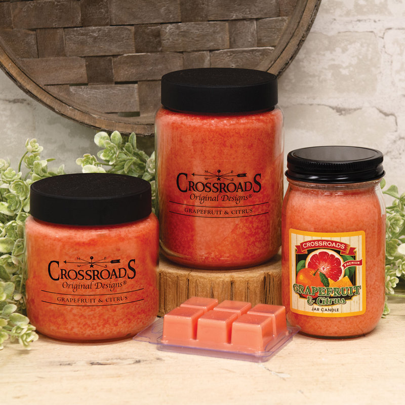 Grapefruit and Citrus Scented 16oz Jar Candle
